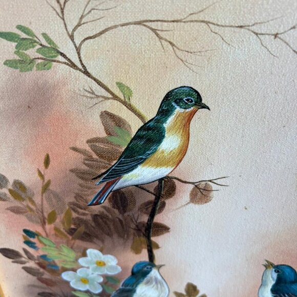 Vintage Bird Painting Frame By Pearl Artist Multicolor Size 15x20 - Picture 5 of 10